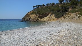 Tsoukalia beach on the island of Alonissos in Greece