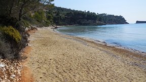 Chrisi Milia beach on the island of Alonissos in Greece