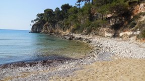 Chrisi Milia beach on the island of Alonissos in Greece