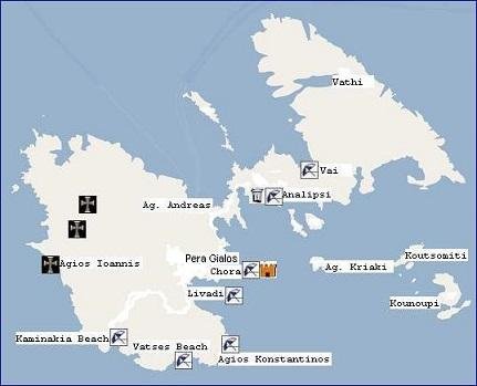 map of Astypalaia - plattegrond van astypalaia