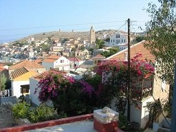 Beaches of the island of Chalki, the Dodecanese, Greece