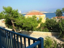 Beaches of the island of Chalki, the Dodecanese, Greece