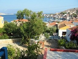 Beaches of the island of Chalki, the Dodecanese, Greece