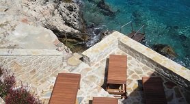 Beaches of the island of Chalki, the Dodecanese, Greece