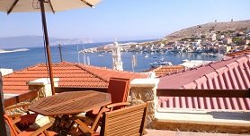 Chorio, the old capital of Chalki, Greece