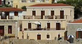 Sights of the island of Chalki, the Dodecanese, Greece