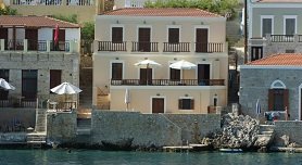 Sights of the island of Chalki, the Dodecanese, Greece