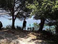 Corfu, webmaster Hans Huisman in Nissaki