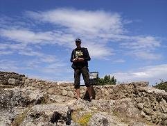 Corfu, webmaster Hans Huisman in Angelokastro