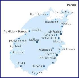 Map of Paros
