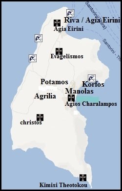 Thirassia map, plattegrond