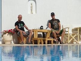 Folegandros, Chora, breakfast at Fata Morgana Studios