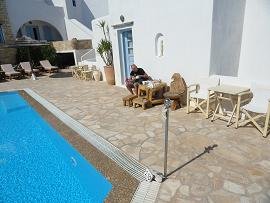 Folegandros, Chora, breakfast at Fata Morgana Studios