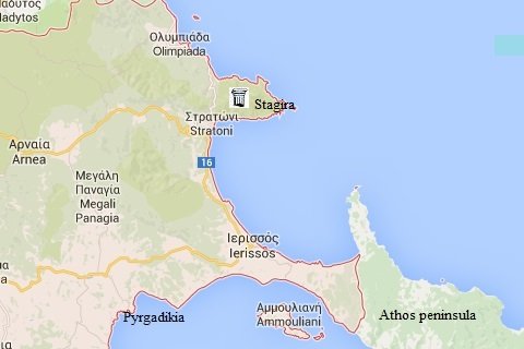 plattegrond van Halkidiki