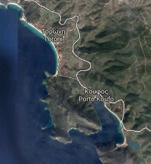 map of Halkidiki