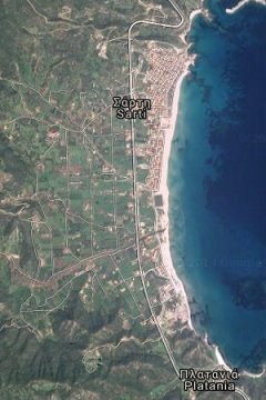 map of Halkidiki