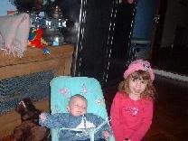 hun kinderen Hannah en Jack