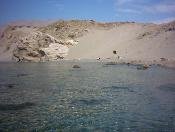 Overzicht van het strand.