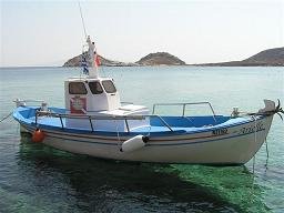 Een kaik in Kalafatis