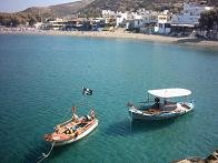 Het heldere water bij Matala Beach.