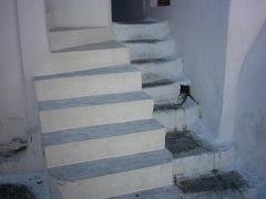 Trappen in Mykonos stad