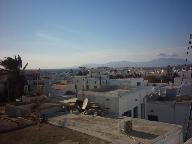 View over Mykonos town in the evening