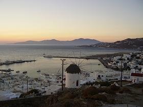Sunset in Mykonos town