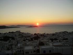 Sunset in Mykonos town