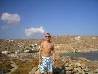 Mijn vriend Maxim ergens tussen Paradise Beach en Super Paradise