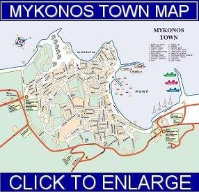 Mykonos map