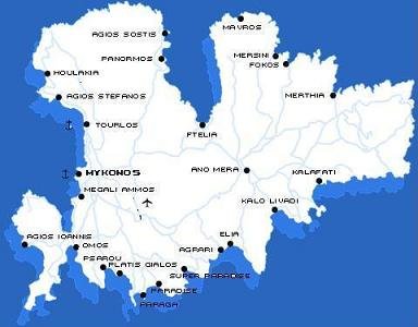 Mykonos map