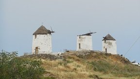 Vivlos windmills in Naxos.