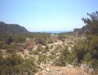 De zee aan het einde van de kloof bij Sougia