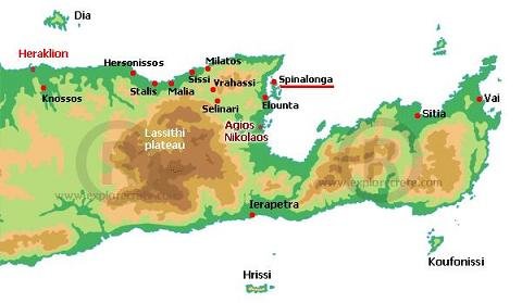 Map of Crete