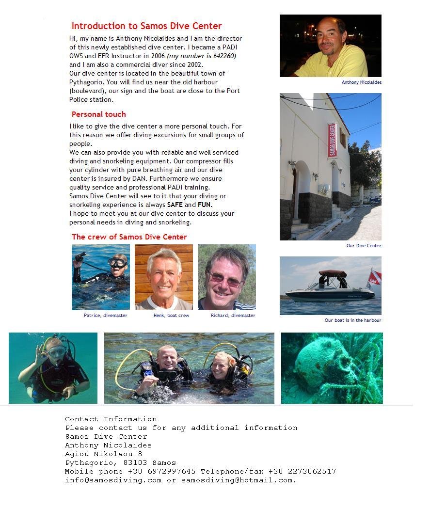 Samos dive center