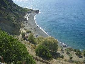 Het strand van Agios Georgios op Kreta, Agios Georgios Beach in Crete.