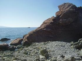 Het strand van Agios Georgios op Kreta, Agios Georgios Beach in Crete.