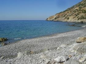 Het strand van Agios Georgios op Kreta, Agios Georgios Beach in Crete.