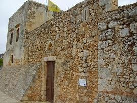 Het Agios Ioannis Eleimon Klooster in Pazinos op Kreta, the Agios Ioannis Eleimon Monastery on Crete