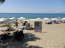 Kalamaki beach on Crete, het strand van Kalamaki op Kreta