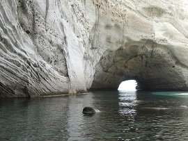 Milos, Sykia Cave Beach