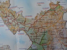 Milos map, Milos plattegrond