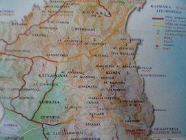 Milos map, Milos plattegrond