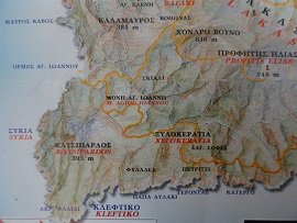 Milos map, Milos plattegrond