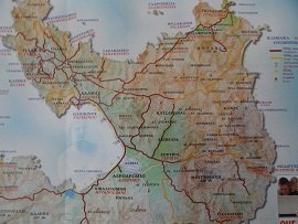 Milos map, Milos plattegrond