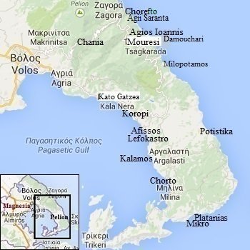map of Pilion or Pelion