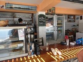 Akrotiri Snackbar in Akrotiri Beach in Santorini