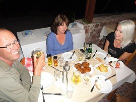 Santorini, Villa Galinia restaurant in Akrotiri