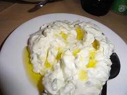 Santorini, Villa Galinia restaurant in Akrotiri