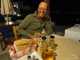 Santorini, Villa Galinia restaurant in Akrotiri